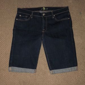 Knee Length Denim Shorts